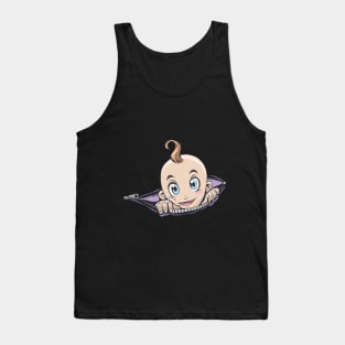 pregnant woman ZIPPER pretty BABY gift for announcements Tank Top